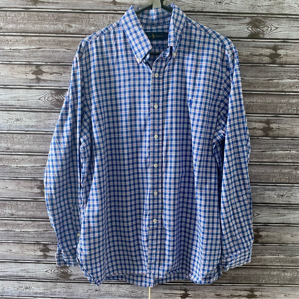 Ralph Lauren Men's Long-Sleeved Button-Down Shirt Size L